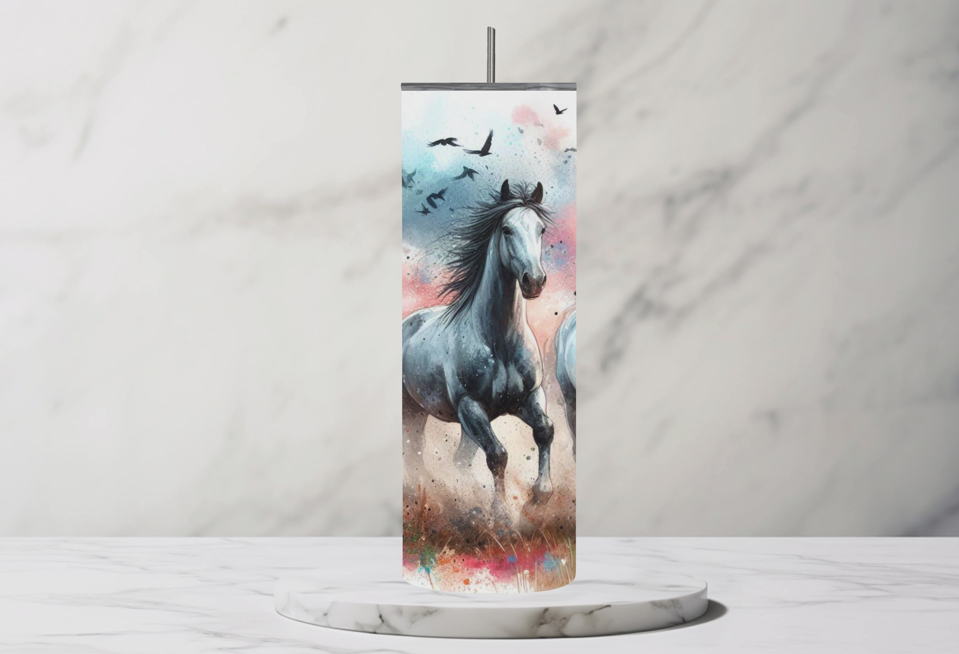 Hooves In Harmony Horses 20oz Steel Tumbler