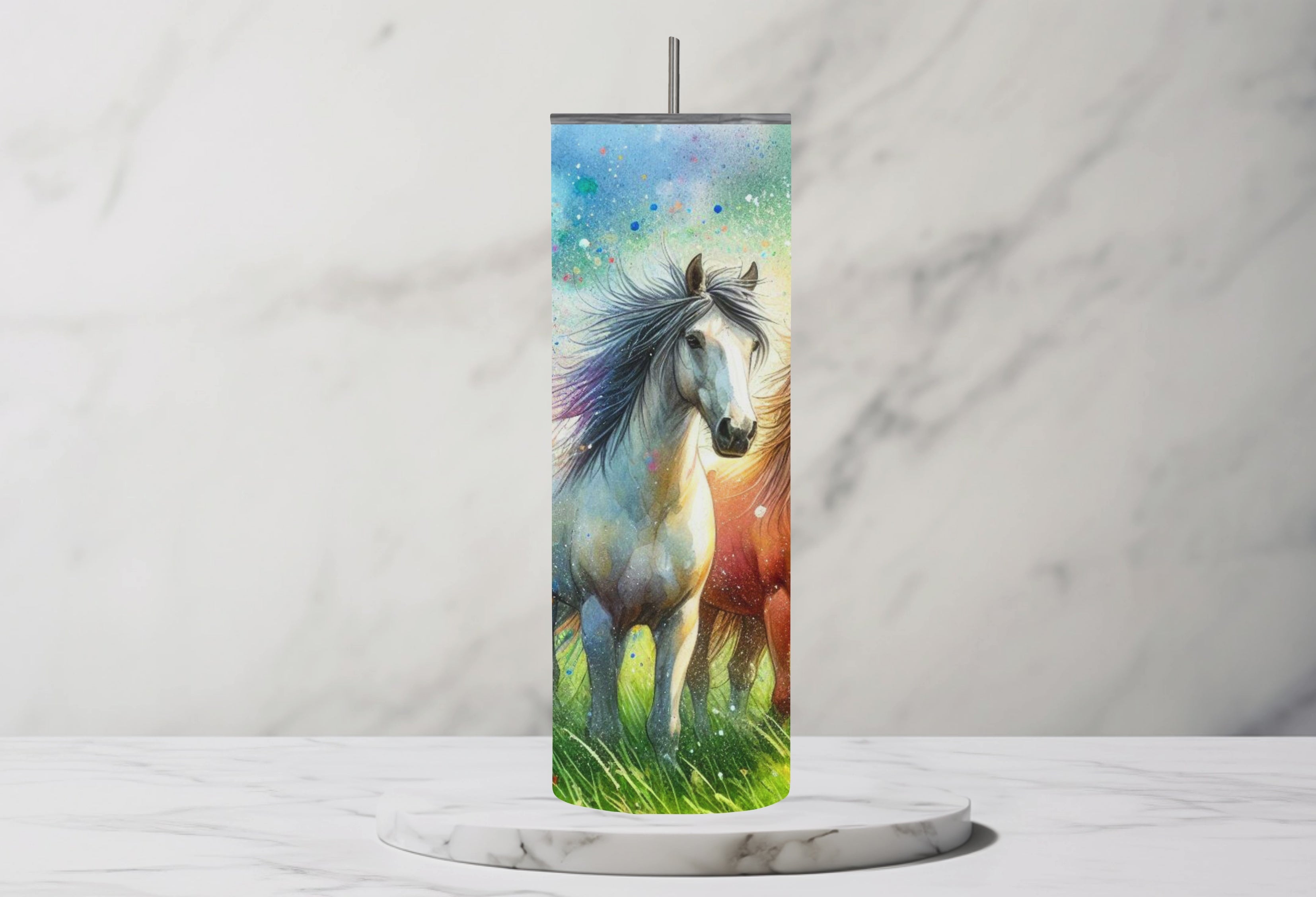 Galloping With Grace Horses 20oz Steel Tumbler