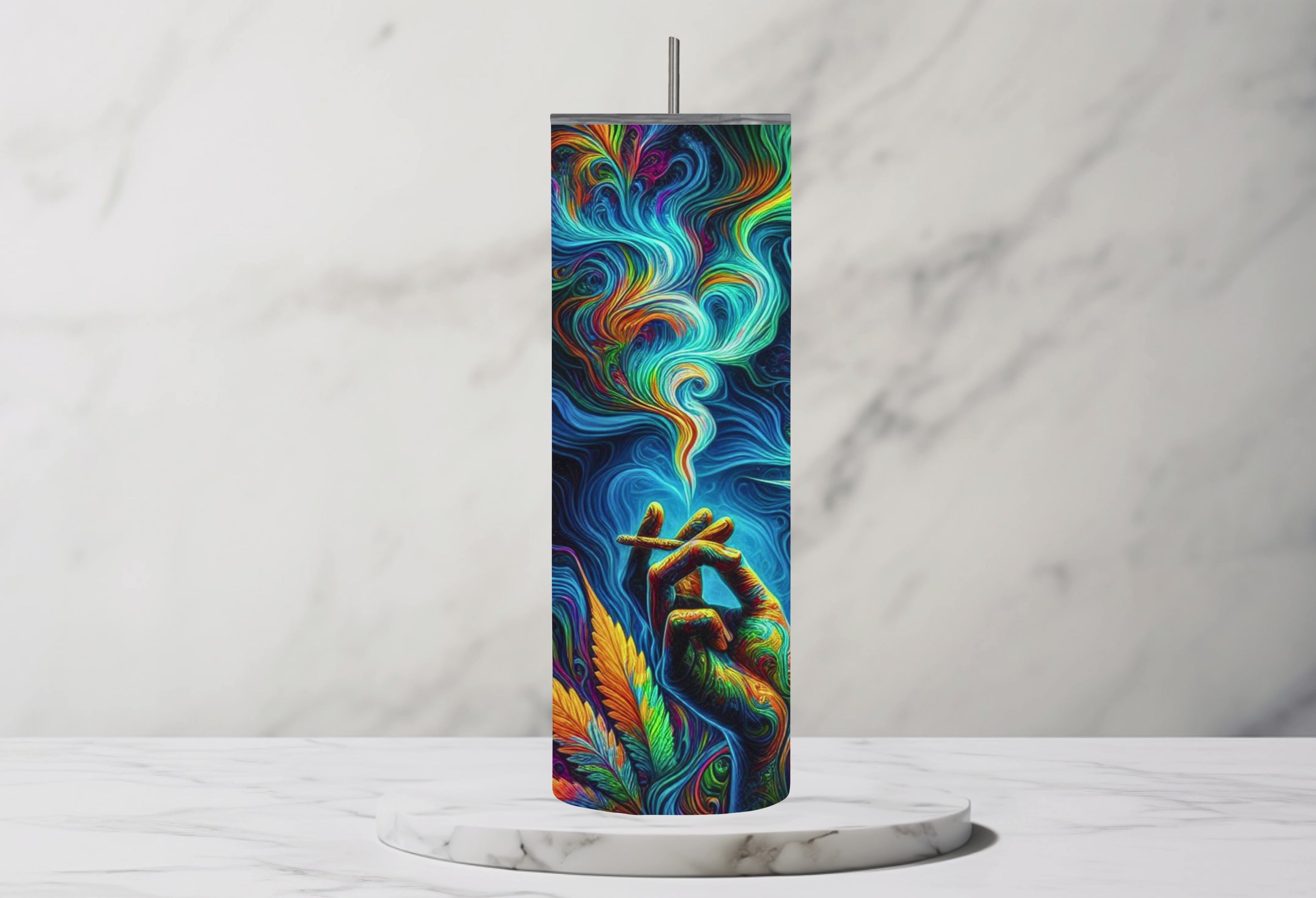 Psychedelic Puffs 20oz Steel Tumbler