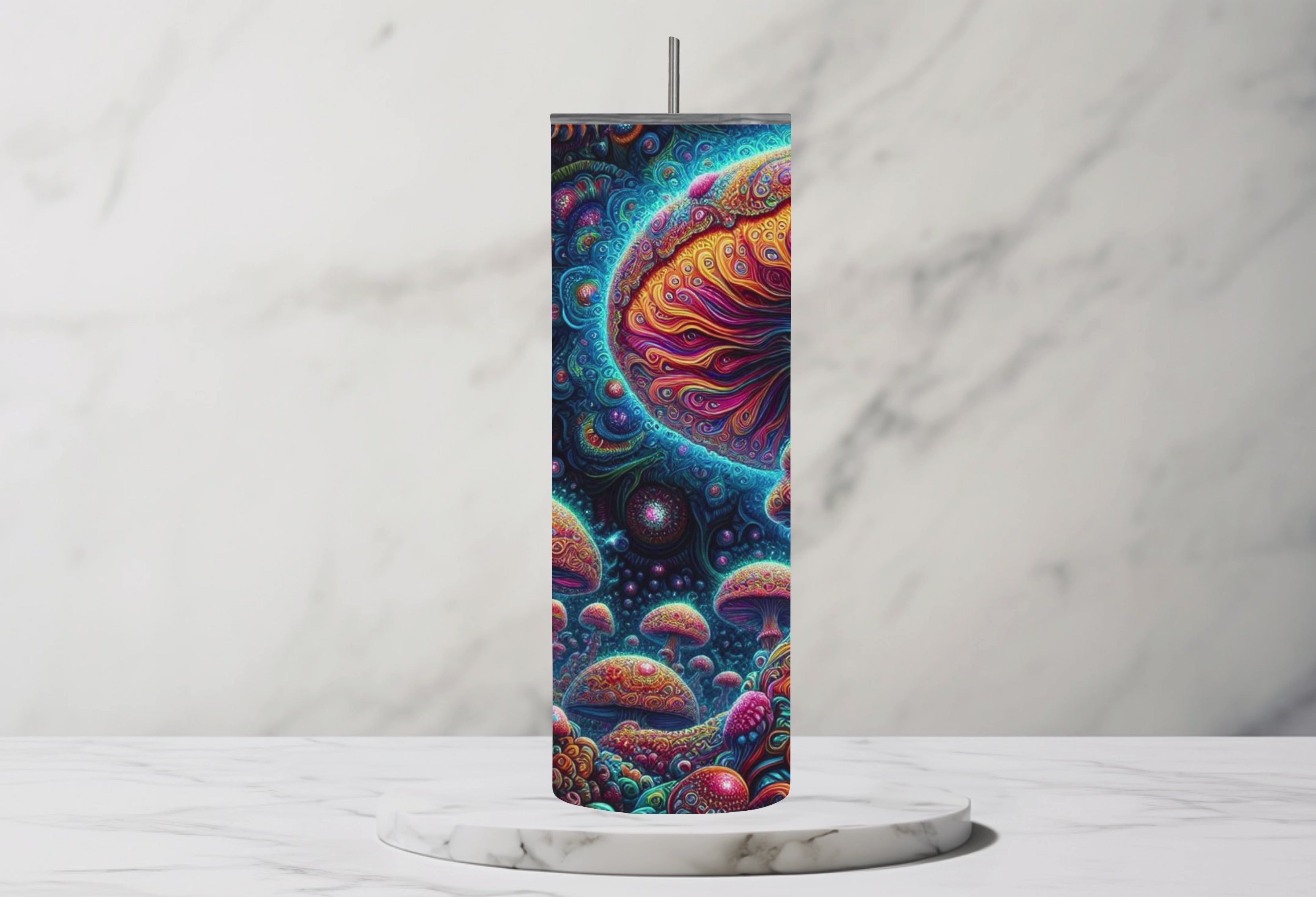 Trippy Trance Of The Shrooms 20oz Steel Tumbler