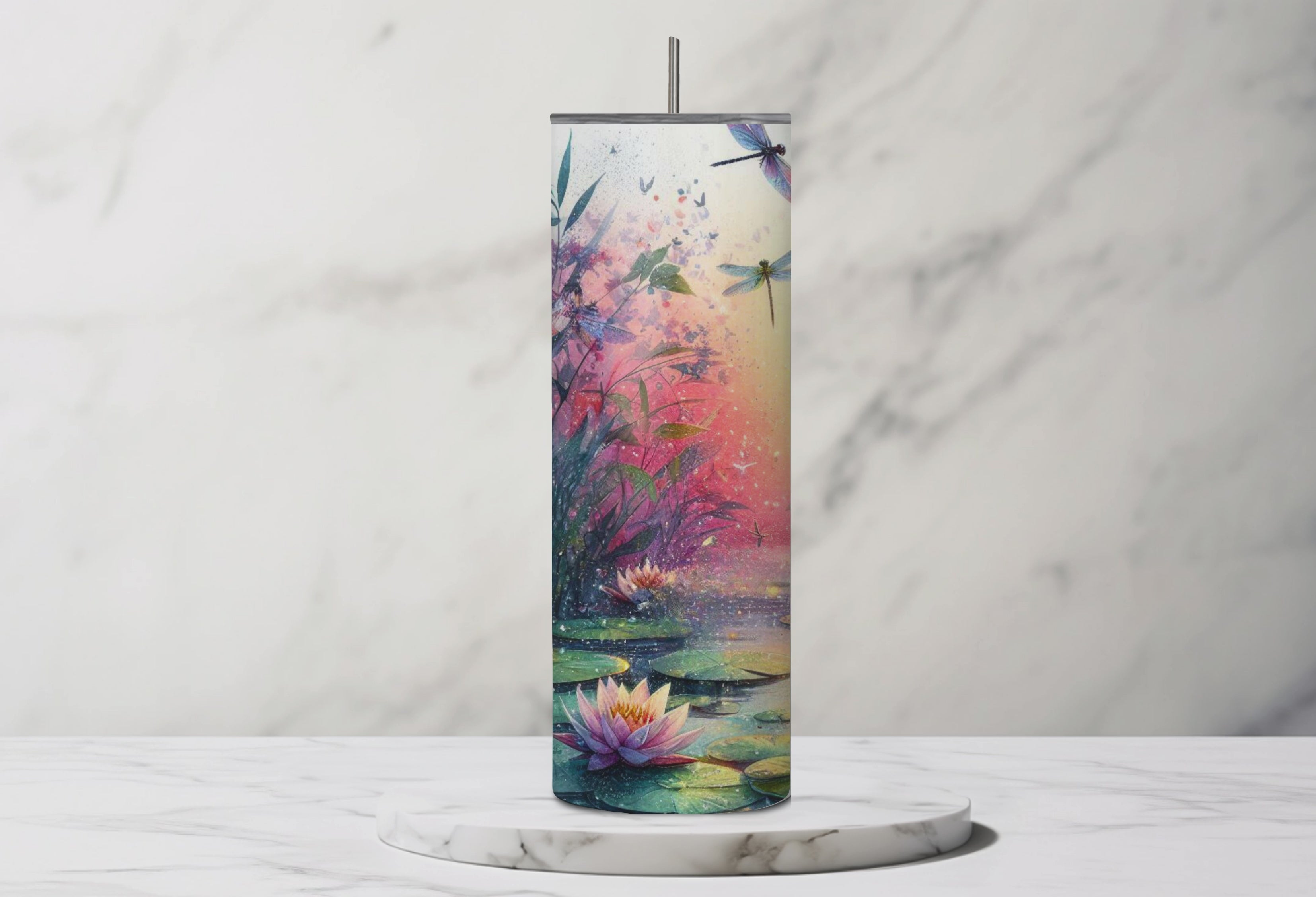 Dragonfly Sunset 20oz Steel Tumbler