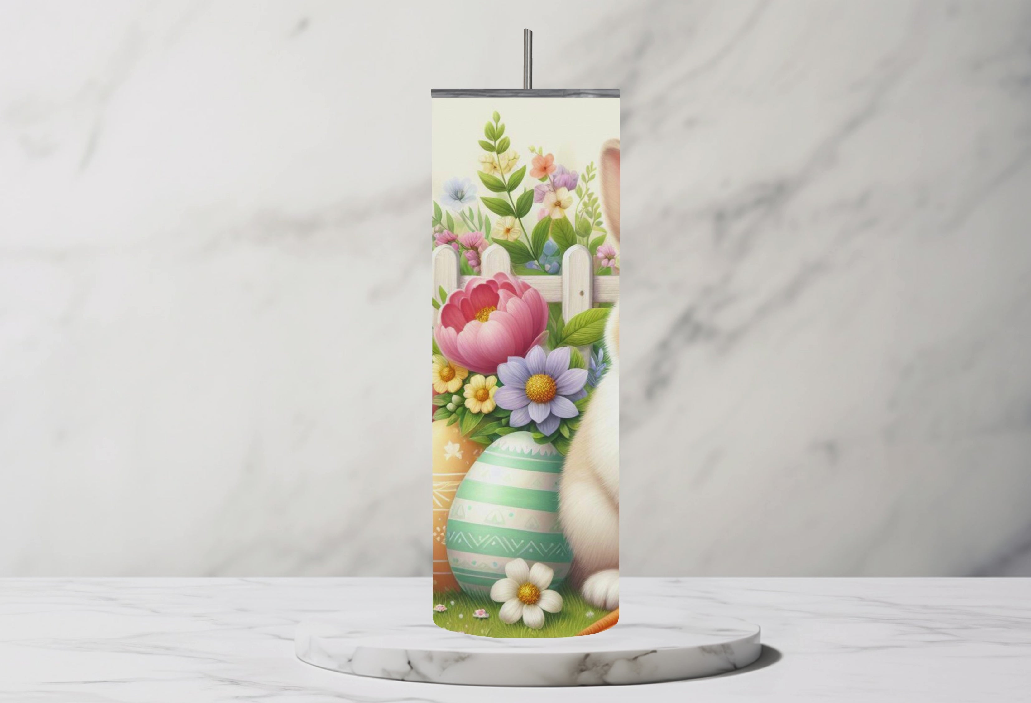 Bunny Blooms 20oz Steel Tumblers