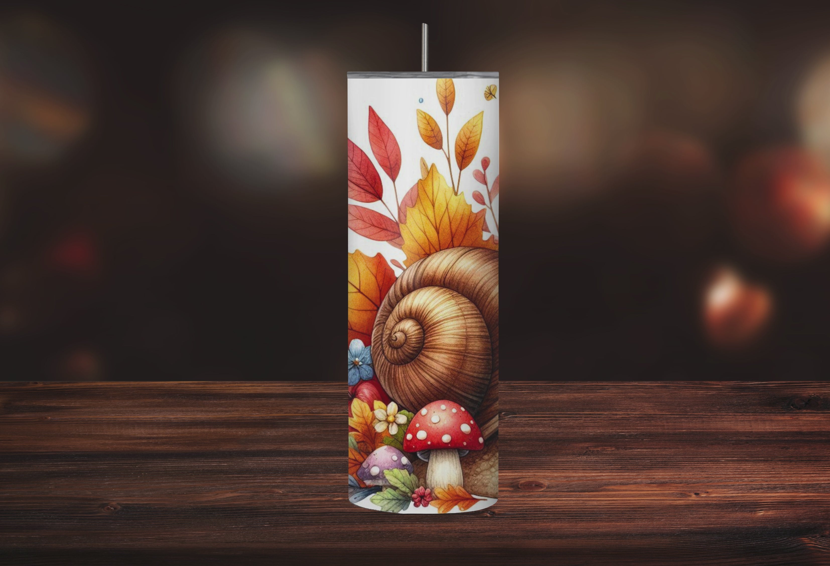 Cutie Fall Snail 20oz Stainless Steel Tumbler