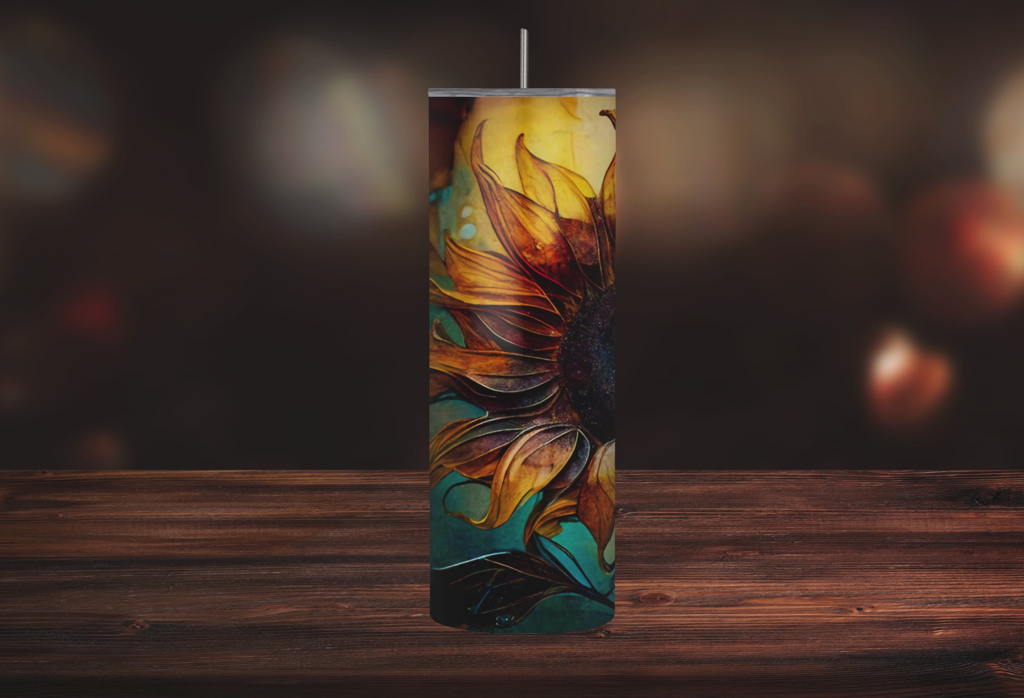 Dark Sunflower 20oz Stainless Steel Tumbler