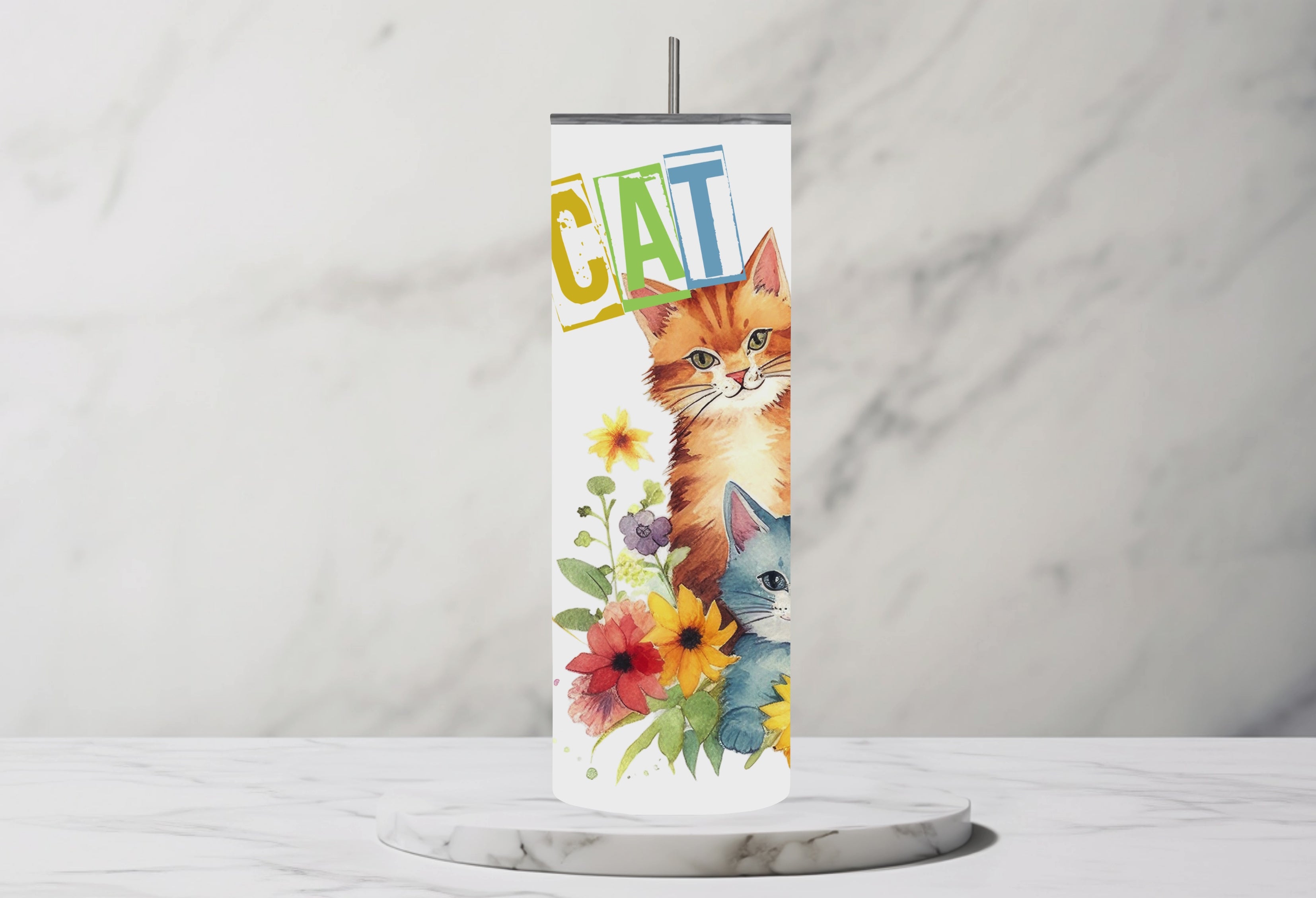 Cat Mom 20oz Steel Tumbler