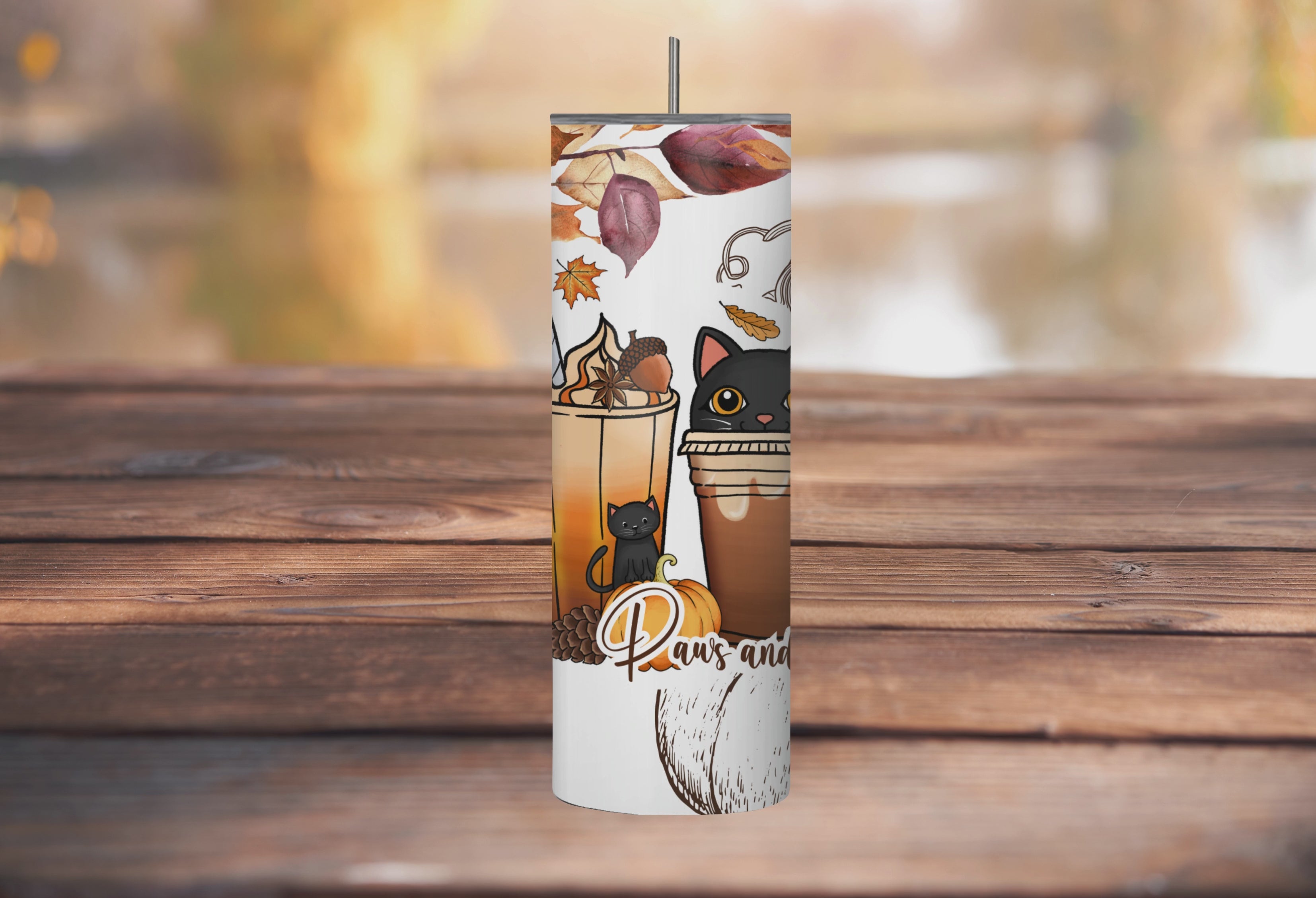 Autumn Brew With A Moo Cow 20oz Stainless Steel Tumbler