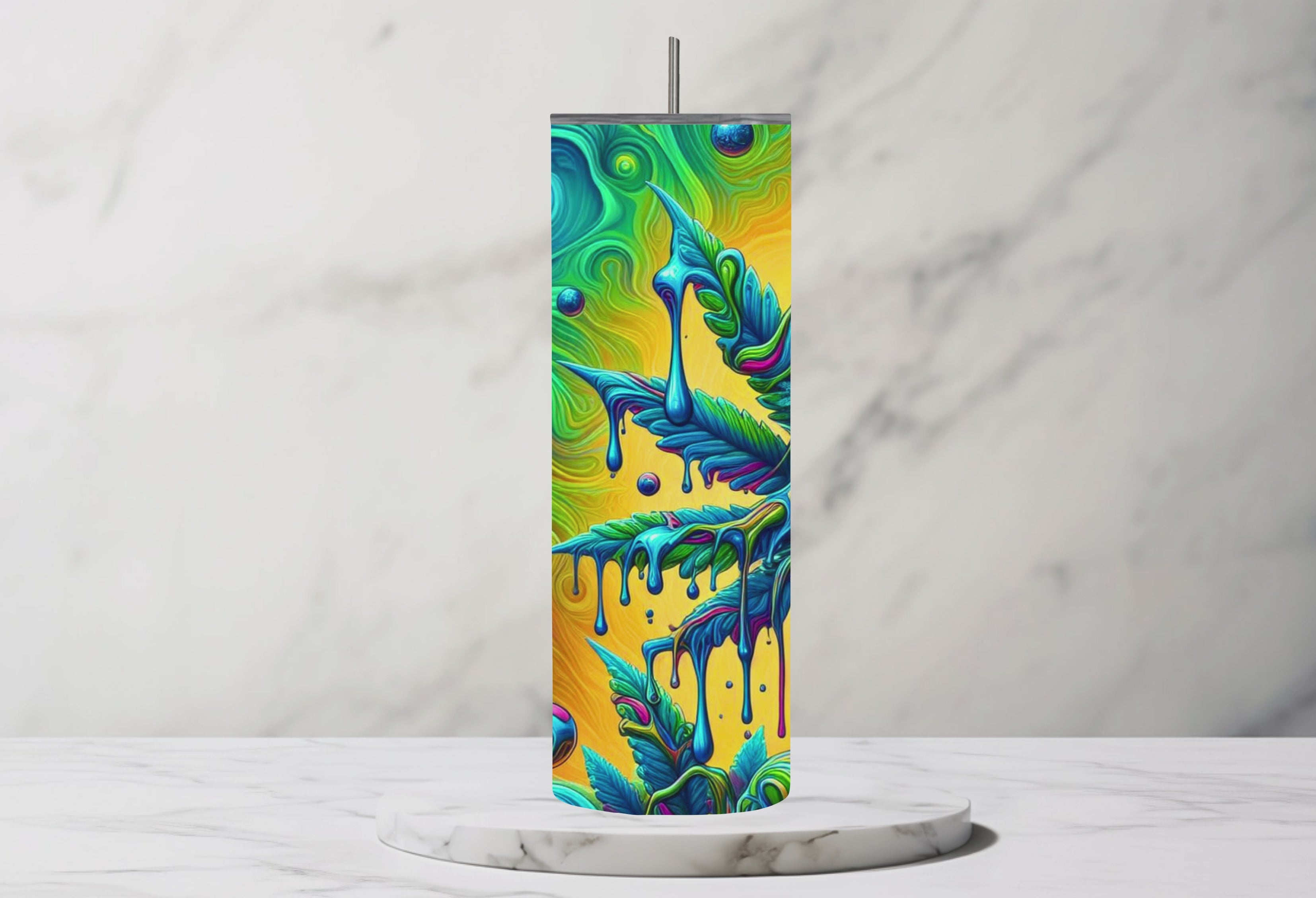 Melting Cannabis 20oz Steel Tumbler