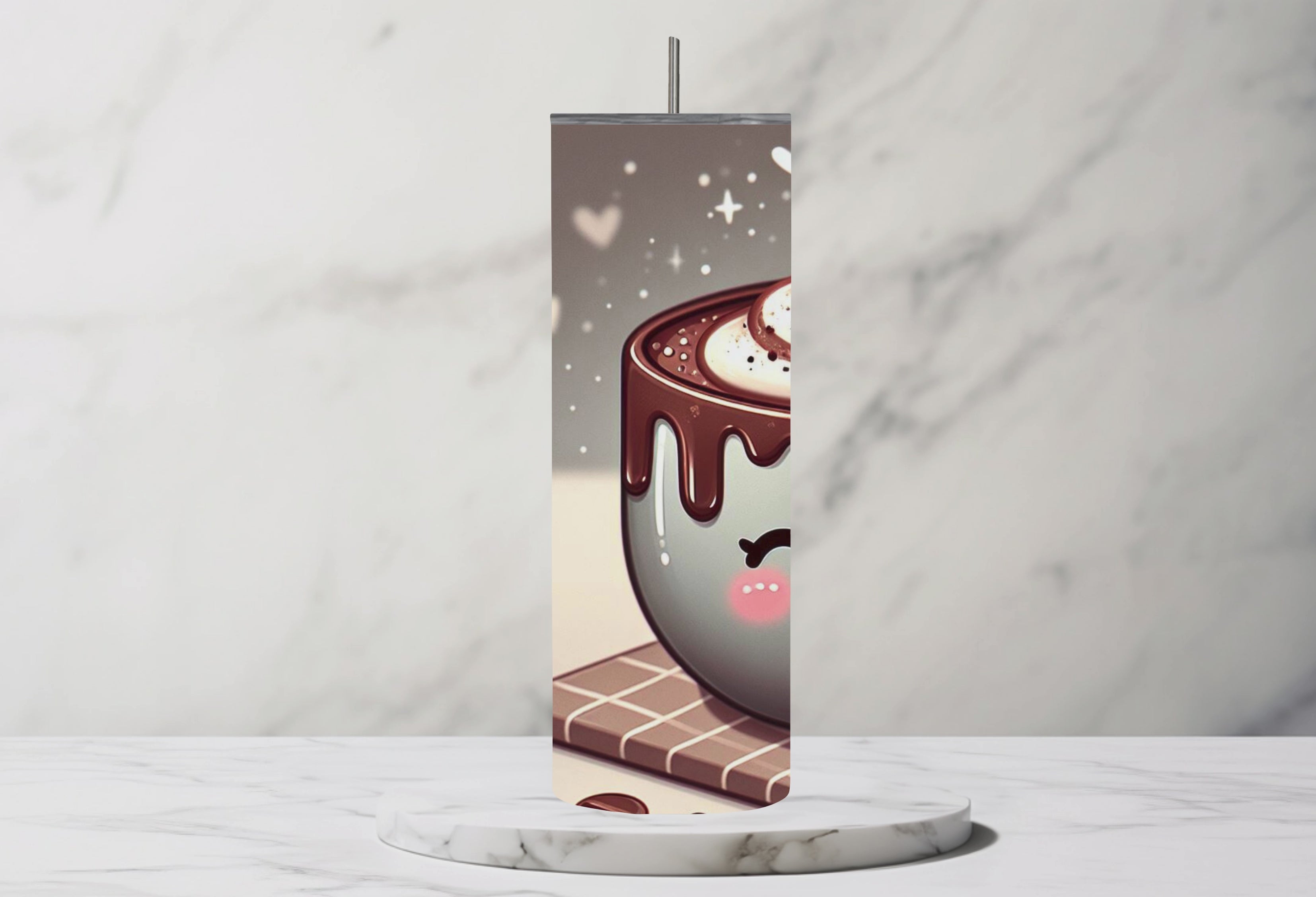 Cutie Hot Cocoa 20oz Steel Tumbler