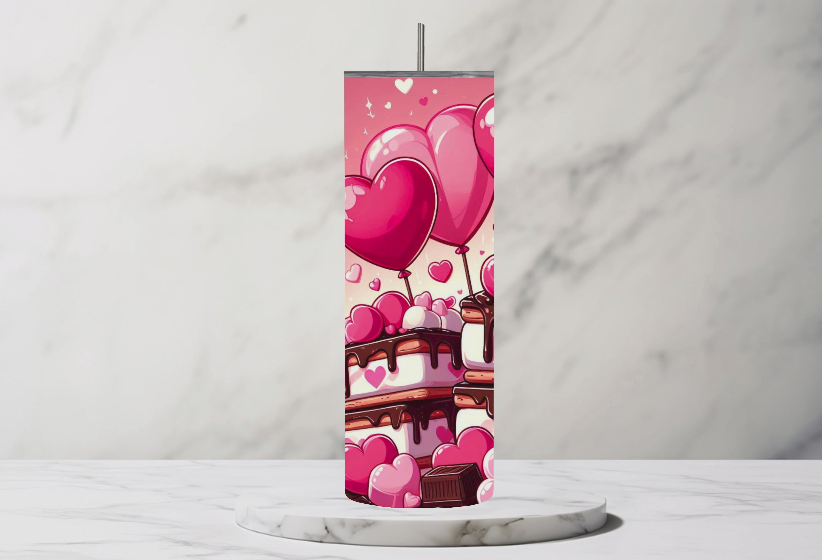 Valentines Smores 20oz Steel Tumbler