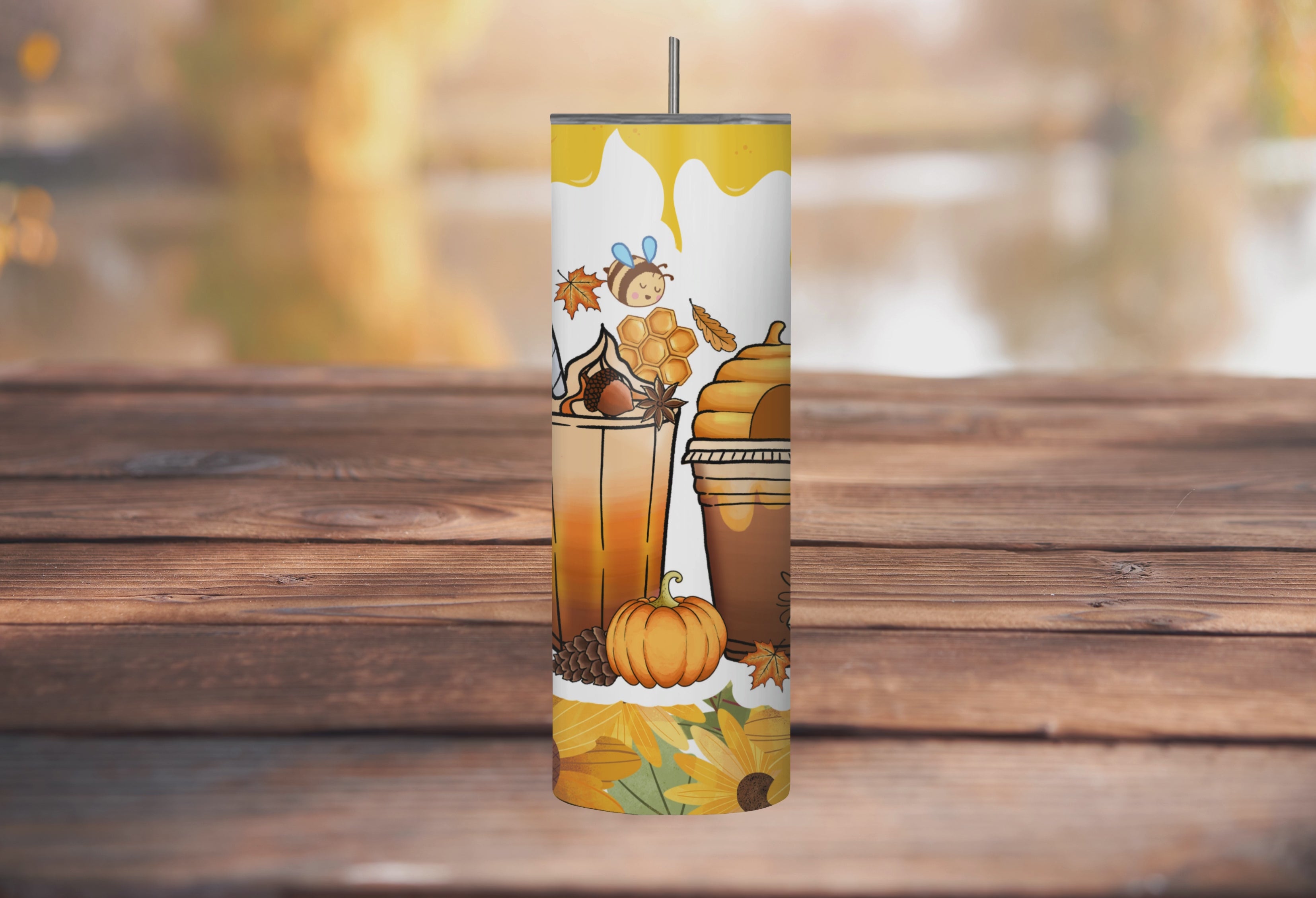 Buzzin' Bee's & Coffee 20oz Stainless Steel Tumbler