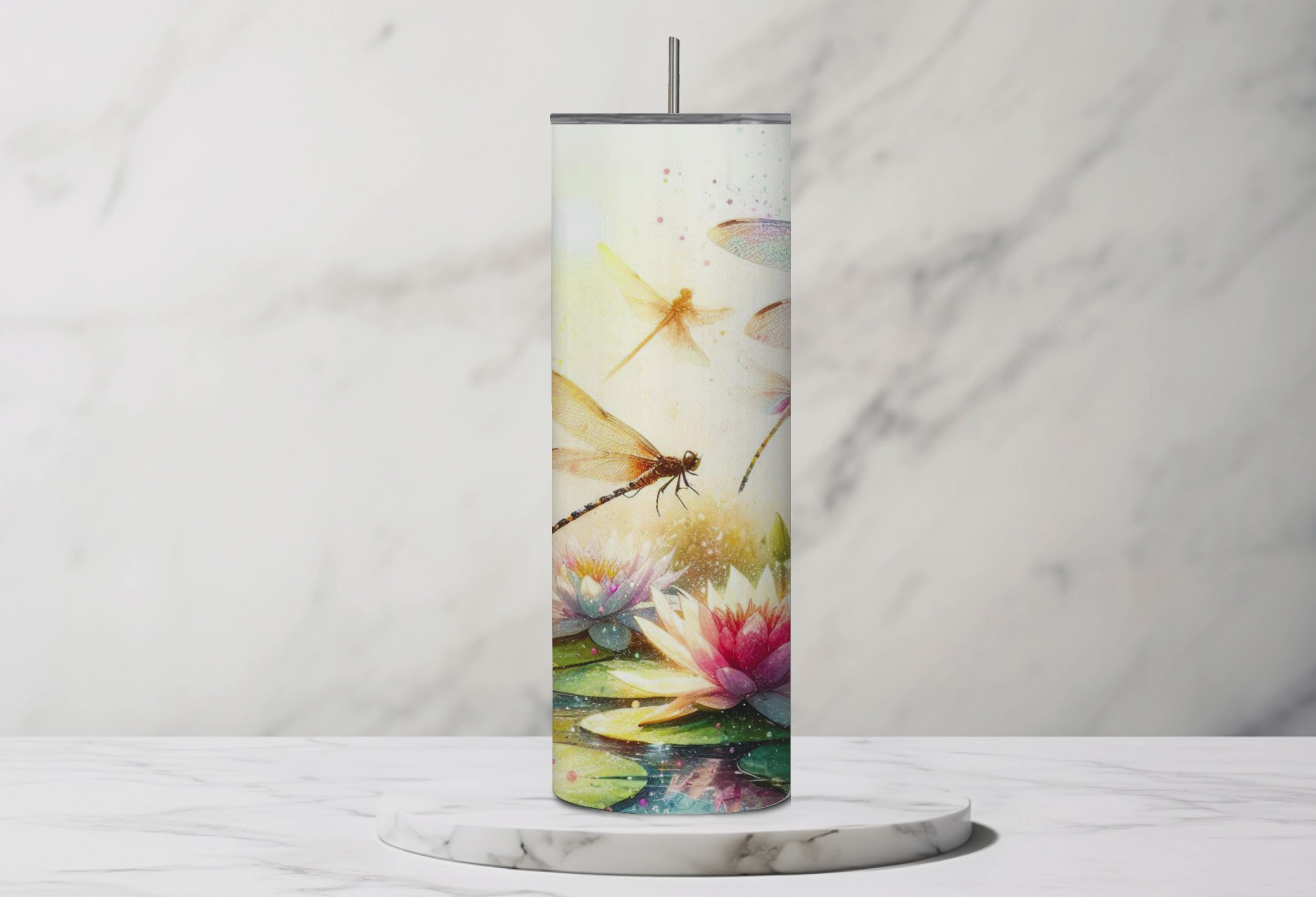 Dragonflies Fluttering Wings 20oz Steel Tumbler