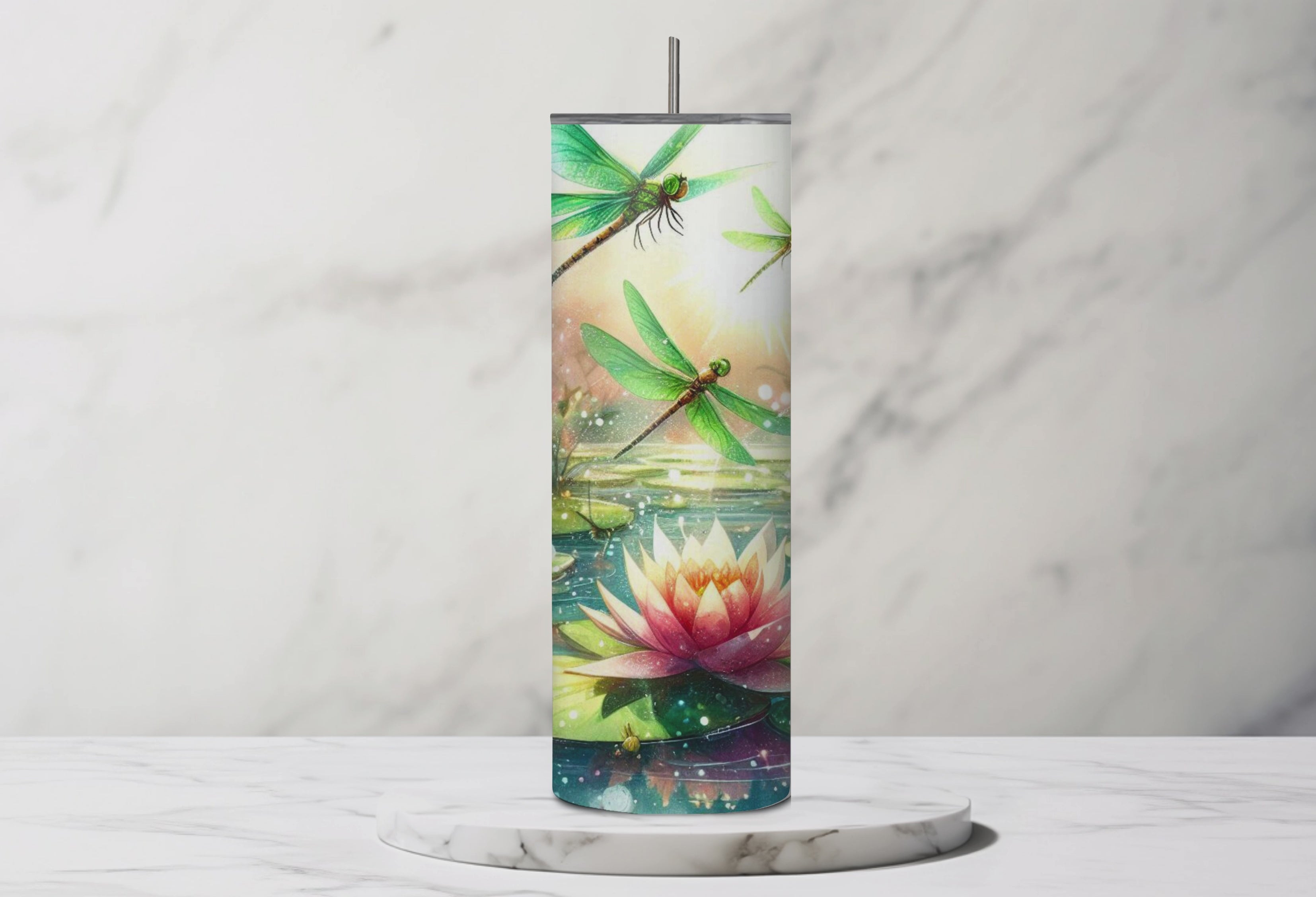 Dragonflies Croakin' Around 20oz Steel Tumbler