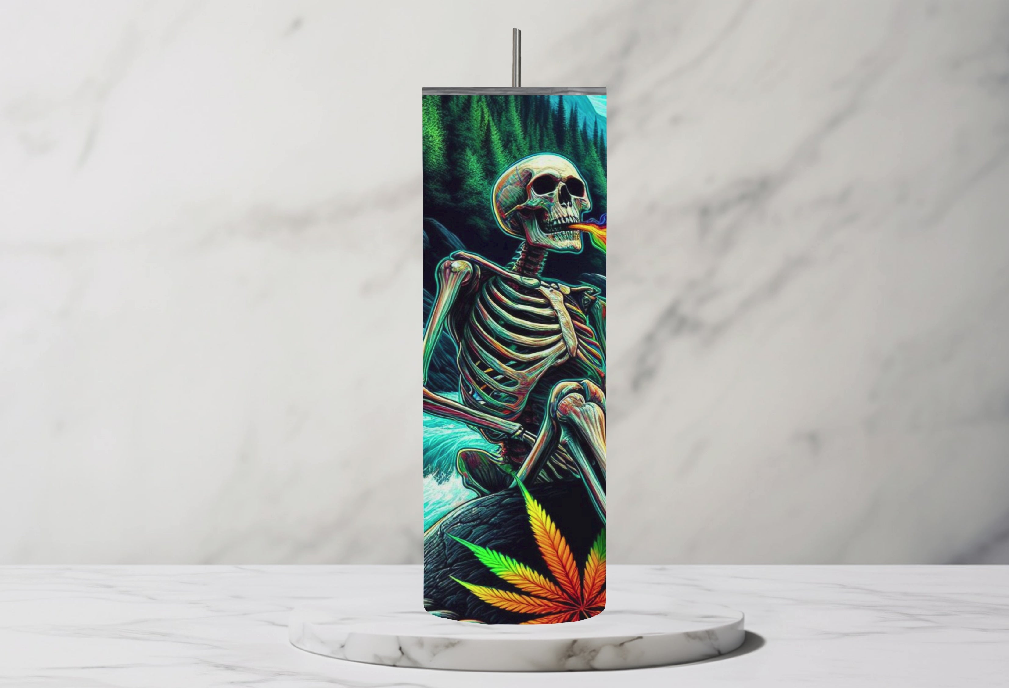 Chillaxin' Skeleton 20oz Steel Tumbler