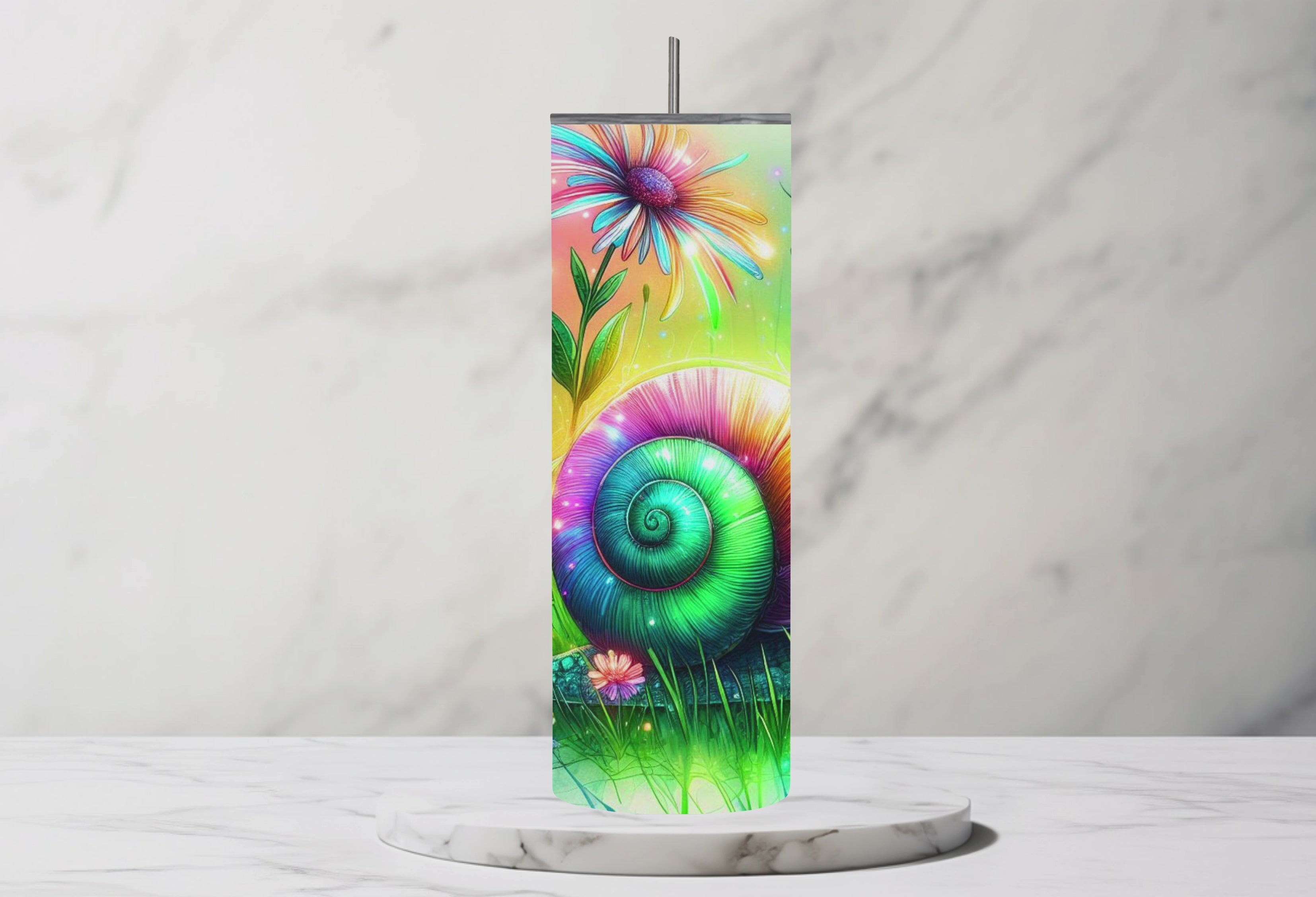 Rainbow Snail 20oz Steel Tumbler