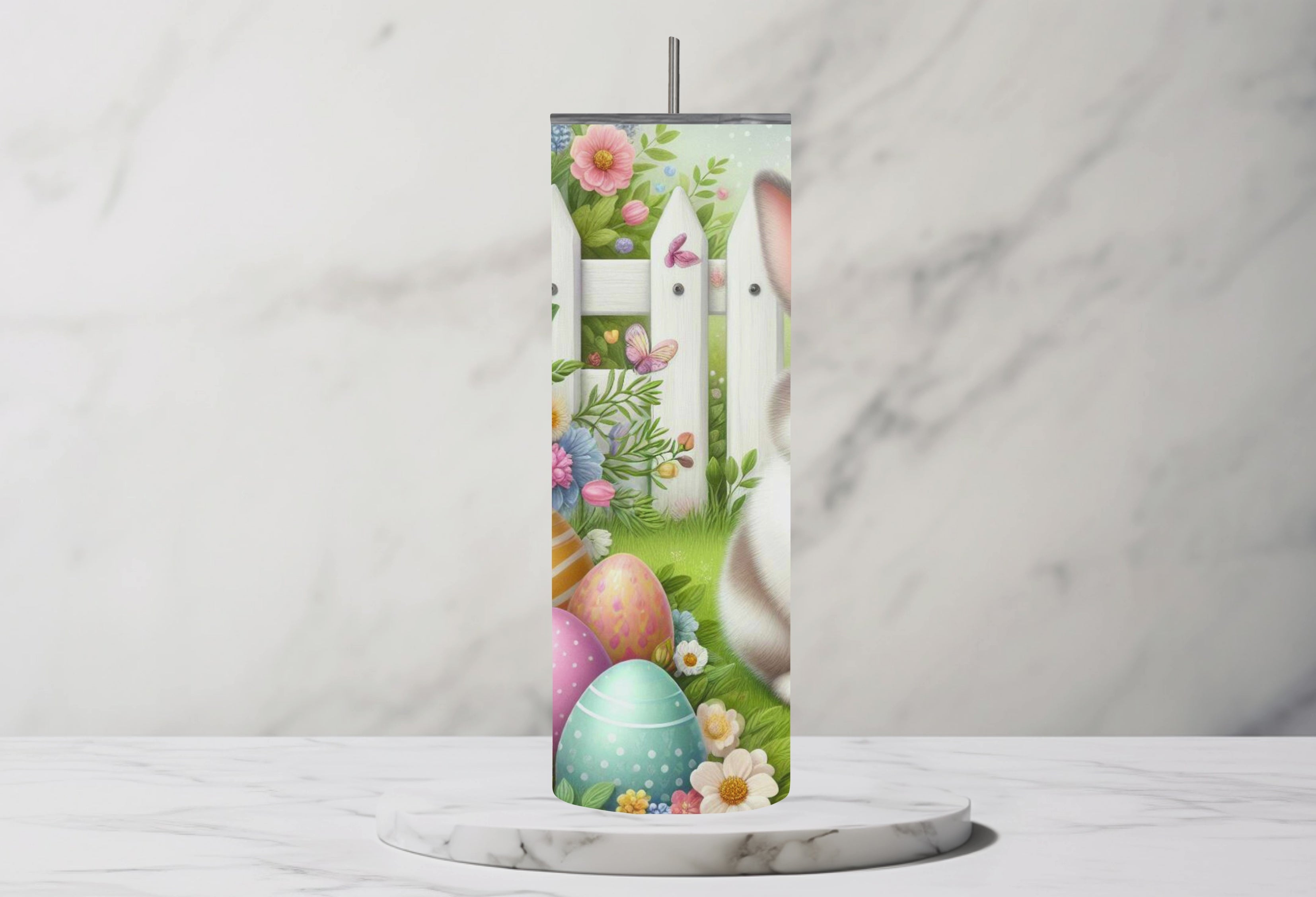 Eggcellent Easter Garden 20oz Steel Tumbler