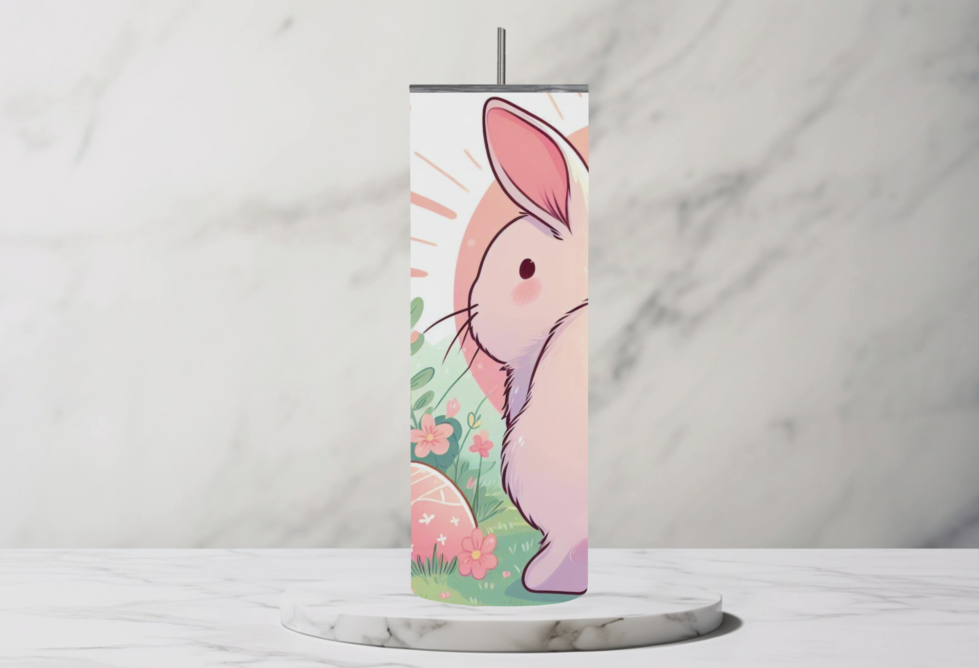 Cute Bunny Butt 20oz Steel Tumbler