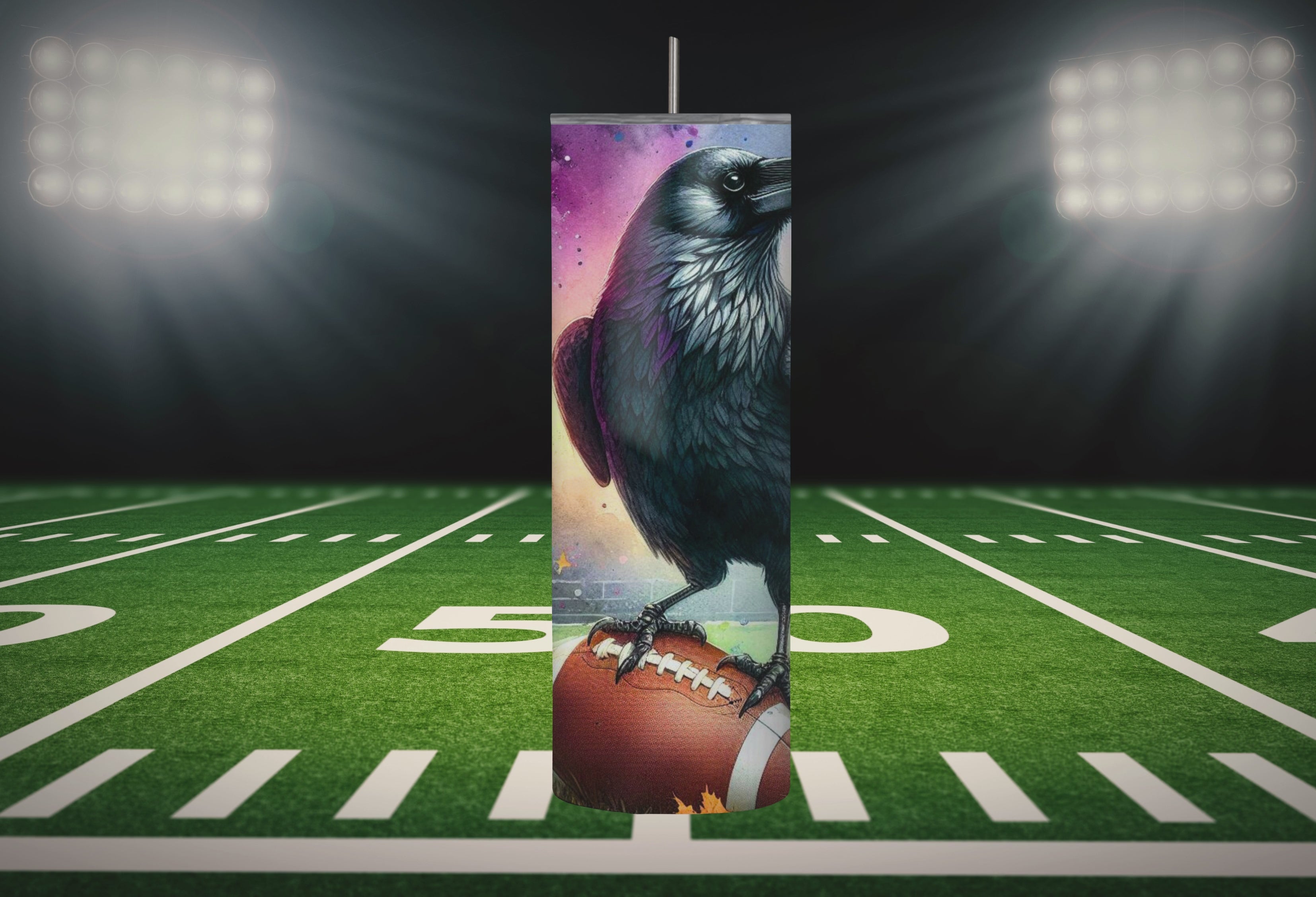 Winged Warrior's Raven 20oz Stainless Steel Tumbler