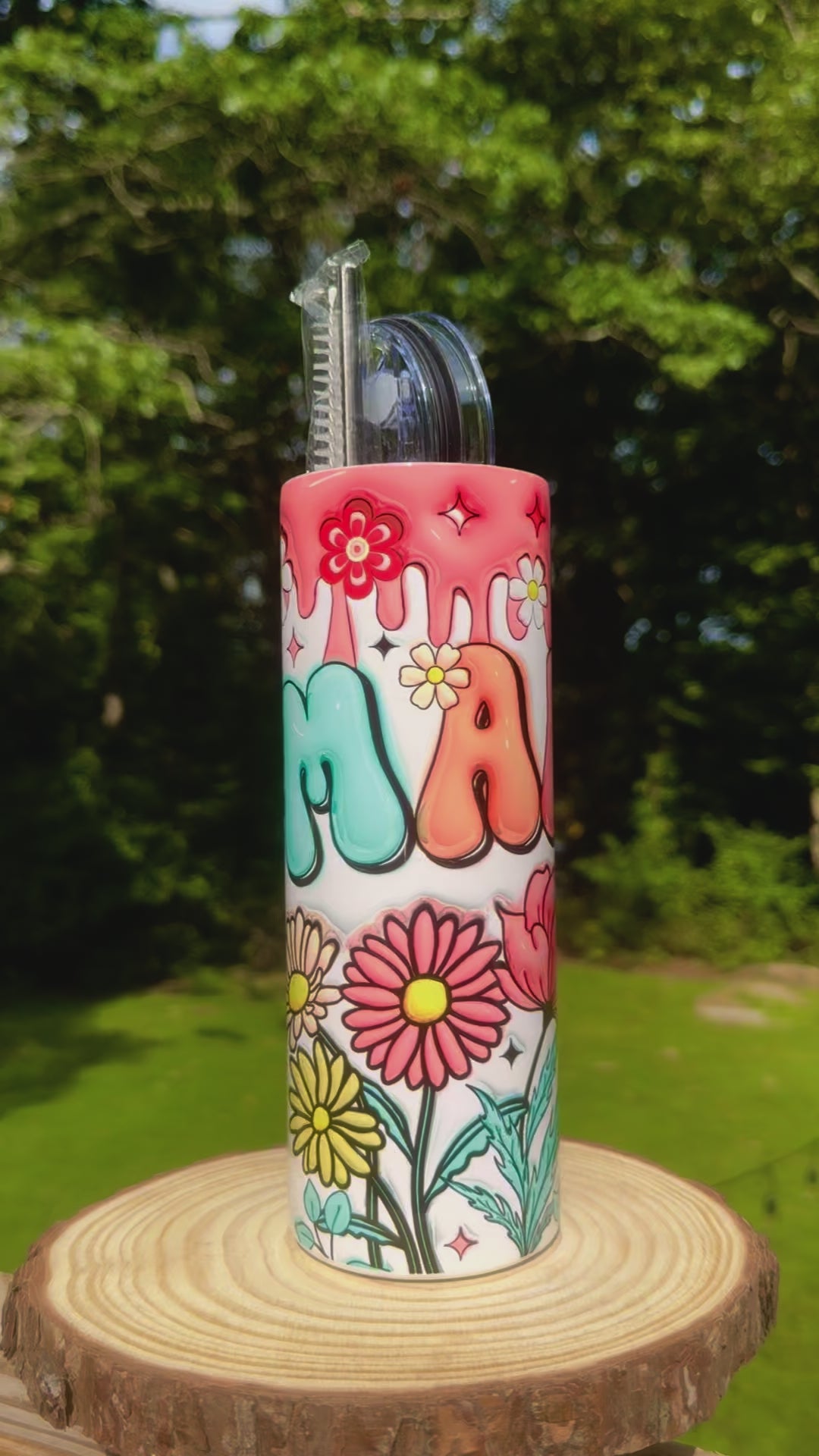 Mama Flowers 20oz Stainless Steel Tumbler