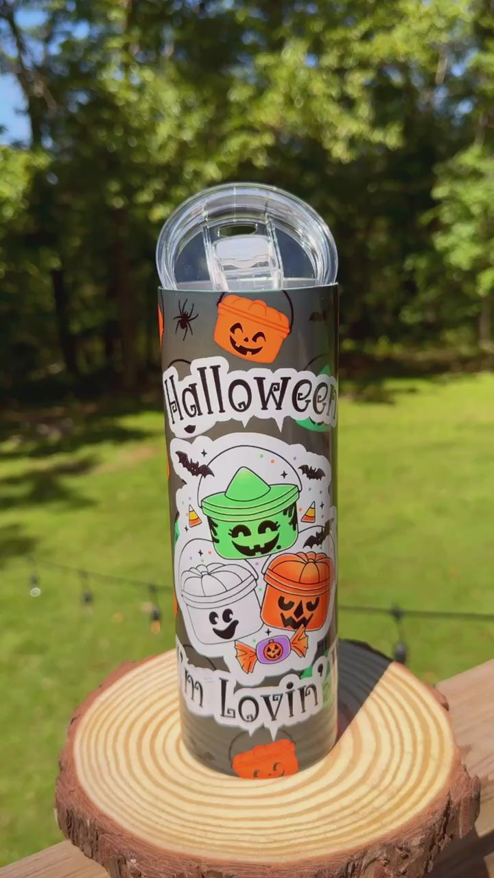 Halloween I'm Lovin' It Boo Buckets 20oz Stainless Steel Tumbler