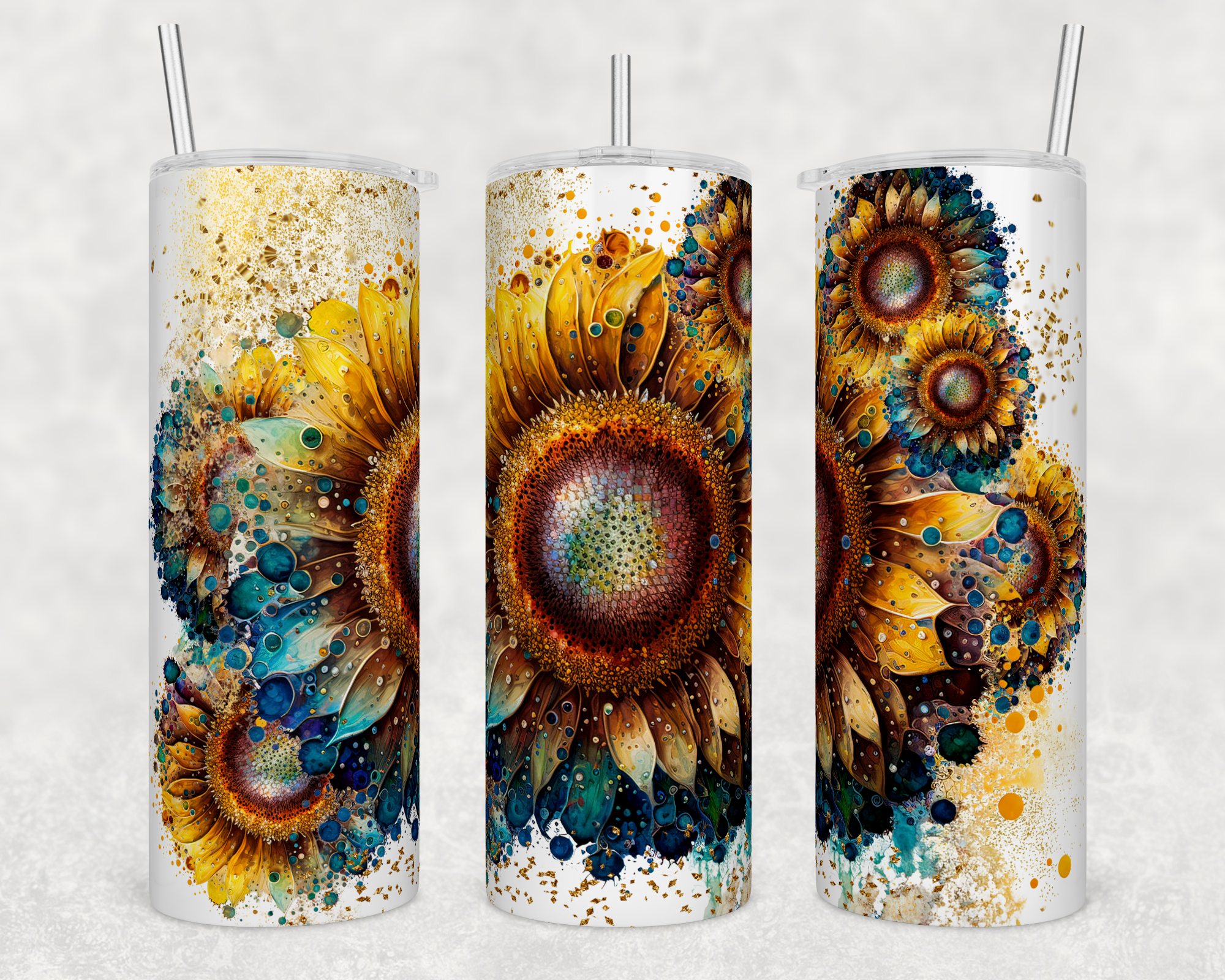 Sunflower 20oz Steel Tumbler