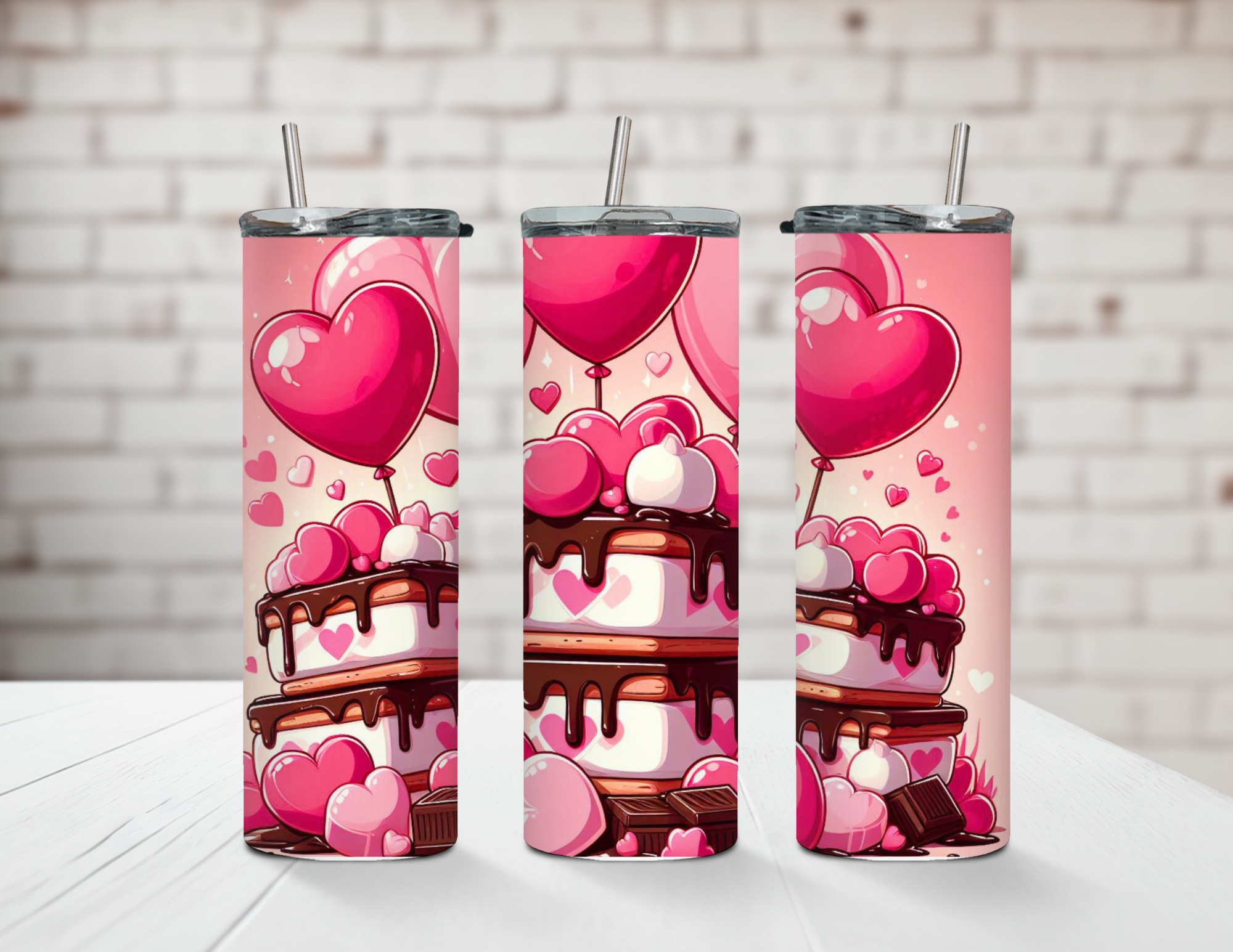 Valentines Smores 20oz Steel Tumbler